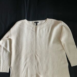 Eileen Fisher Cream Crew Neck Sweater